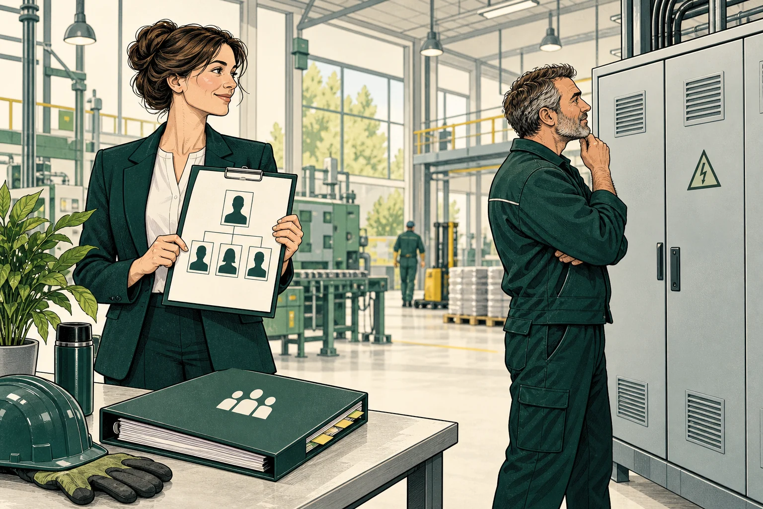Redaktionelle Illustration zum Thema Stromausfall im Betrieb: Zuständigkeiten und Wiederanlauf vorbereiten