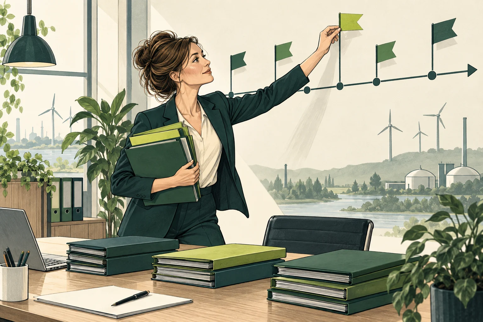 Redaktionelle Illustration zum Thema Energieverträge: Fristenmanagement für Unternehmen organisieren